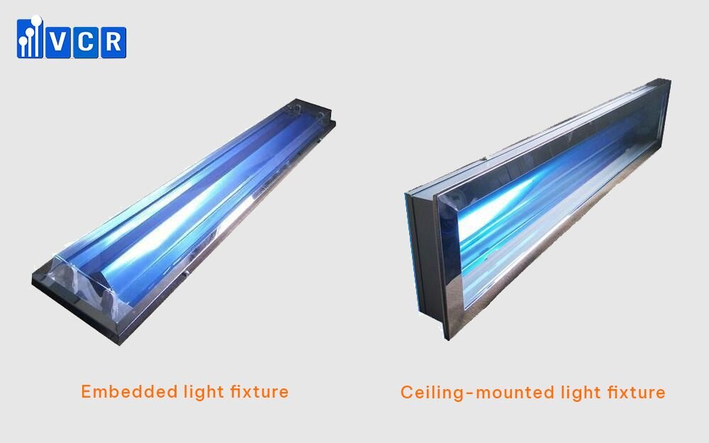 types of cleanroom light fixtures