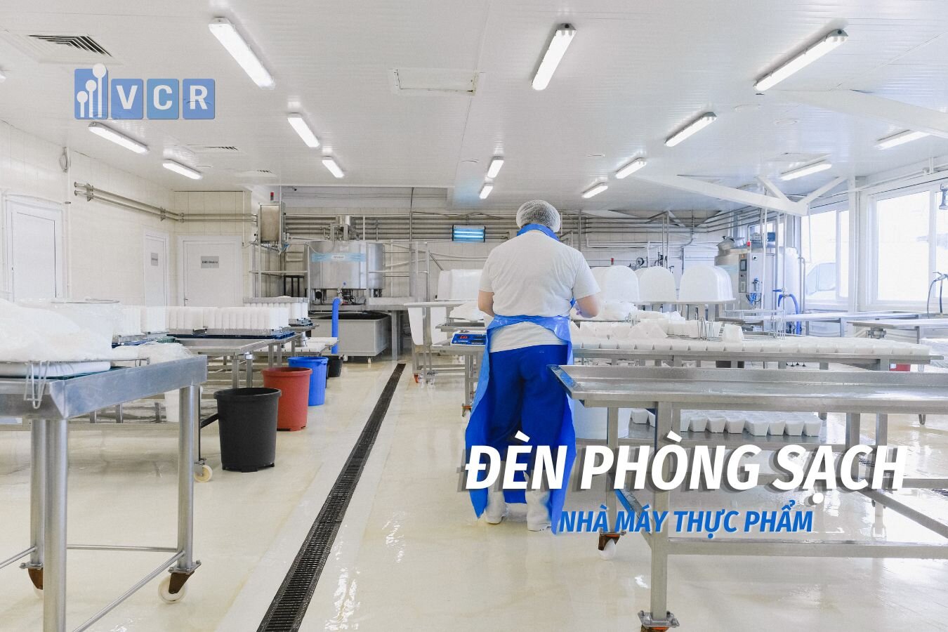 đèn phòng sạch nhà máy thực phẩm