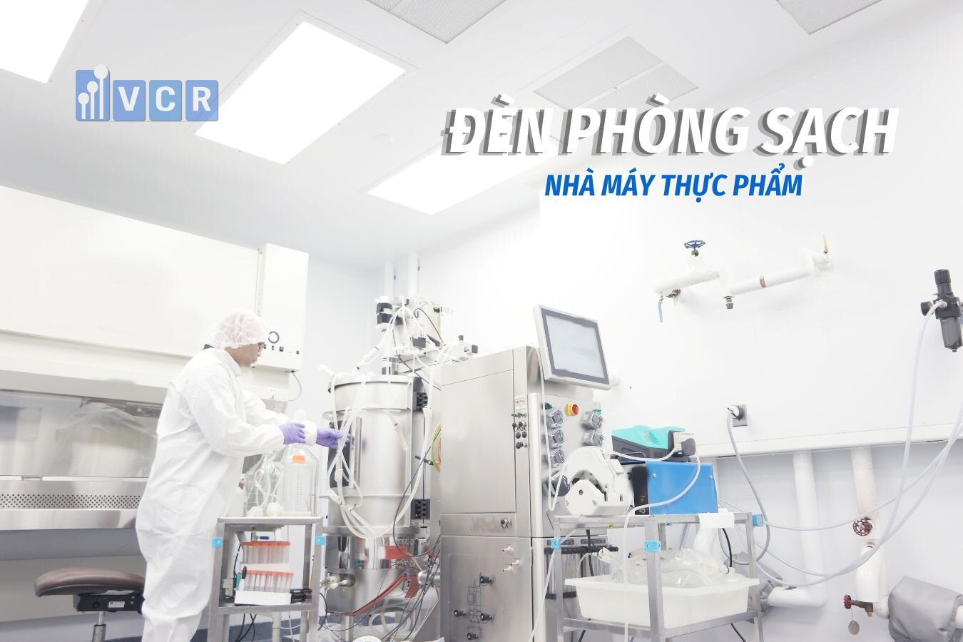 đèn phòng sạch nhà máy thực phẩm