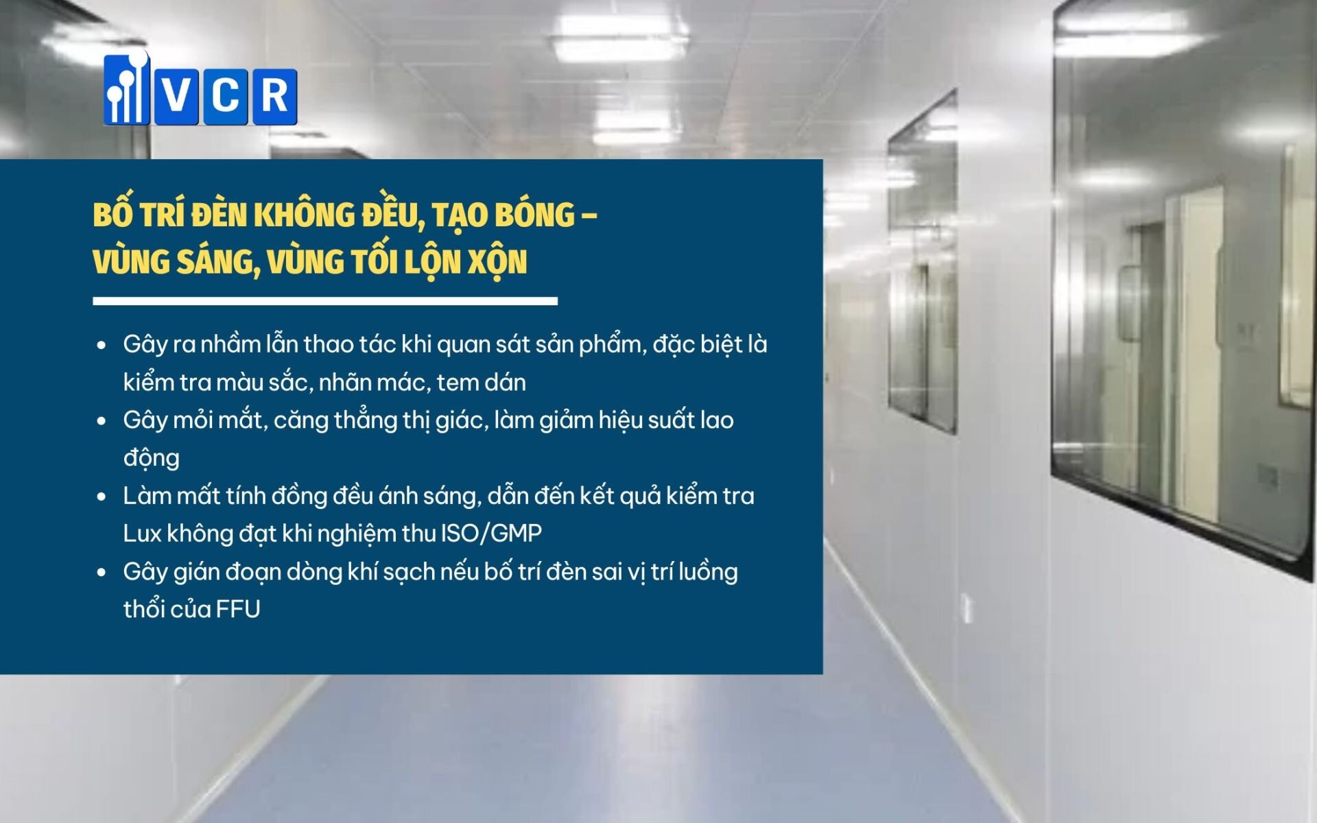 Bố trí đèn không đều 